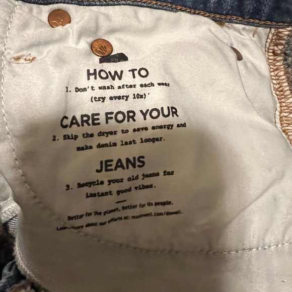 SOLD Madewell The Perfect Vintage Crop Jean with Knee Rips - Size 27P - Picture 8 of 13